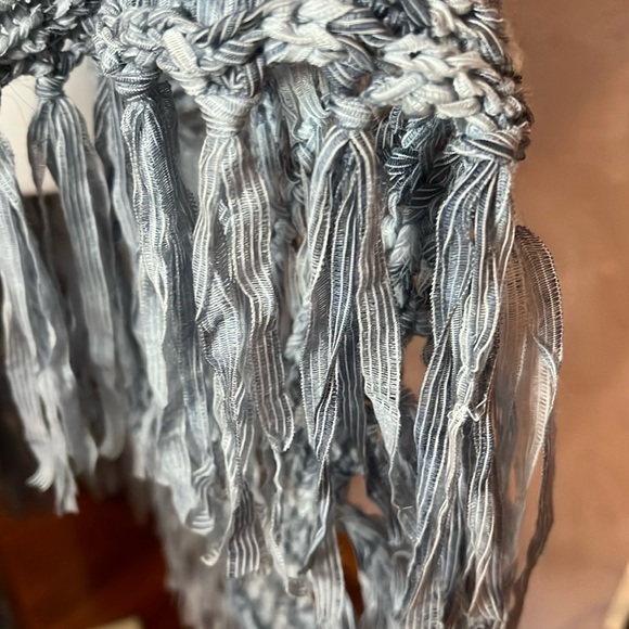 Roaman’s Crochet Cardigan- NWOT long open front with fringe Sz 3X - Picture 6 of 14